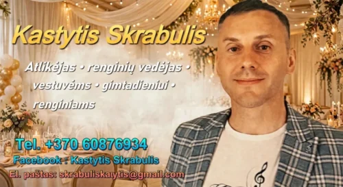 Renginių vedėjas, muzikos atlikėjas Kastytis Skrabulis